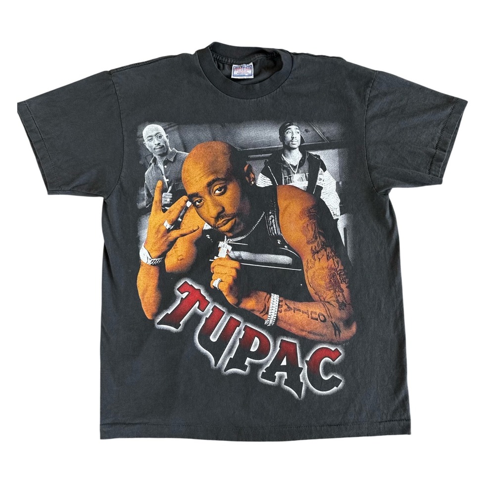 Vintage Tupac Shakur 2Pac 4ever Hit Em Up Lyrics T-Shirt Size Large Reprint